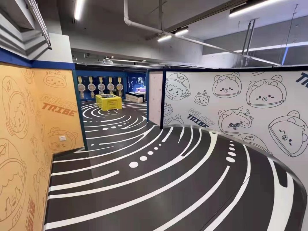 Personalizowane podłogi winylowe z efektem 3D PVC 3D wydrukowane podłogi winylowe dla parków rozrywki