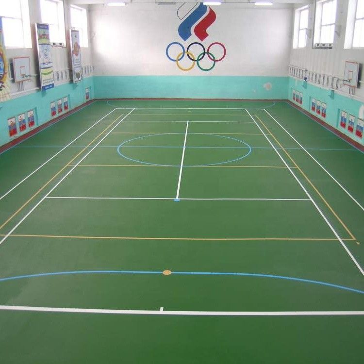 Wnętrze Relle 6mm Wnętrze Green Syntetyczny Badminton Court Podłoga z absorpcją wstrząsów