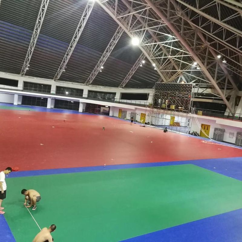 Włókno do instalacji Relle PVC 6 mm podłogi dywan badmintonowy w pomieszczeniach wnętrznych Roll dla sportu