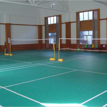 Zielona podłoga sportowa do gry w badminton w rolce syntetyczny materiał PVC do sportu