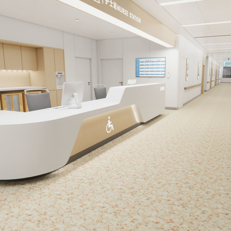 Łatwe w czyszczeniu podłogi heterogeniczne dla zatłoczonych przestrzeni trwałe, odporne na plamy, wielowarstwowe