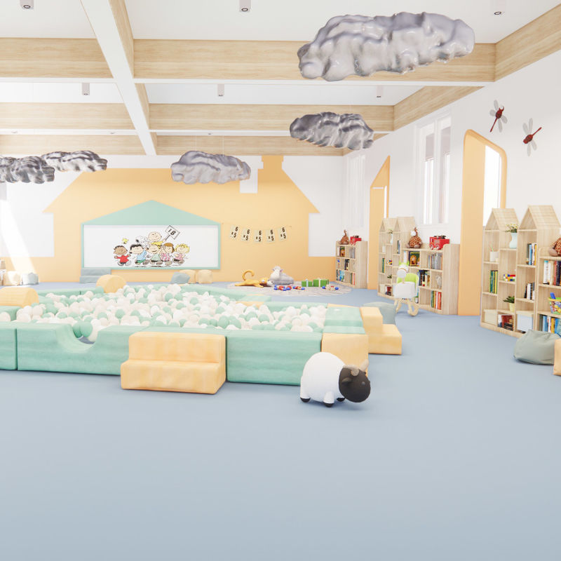 Heterogeniczne podłogi PVC Łatwa konserwacja Wysoka odporność na plamy Do przestrzeni komercyjnych o minimalistycznym designie