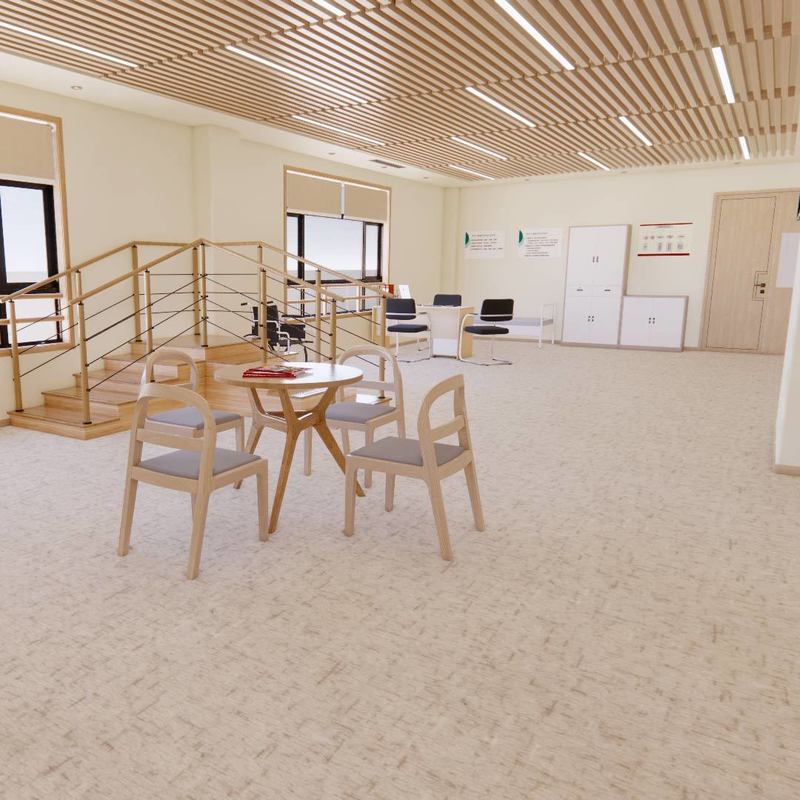 Heterogeniczne wykładziny podłogowe odporne na zarysowania i miękkie w dotyku do miejsc o dużym natężeniu ruchu