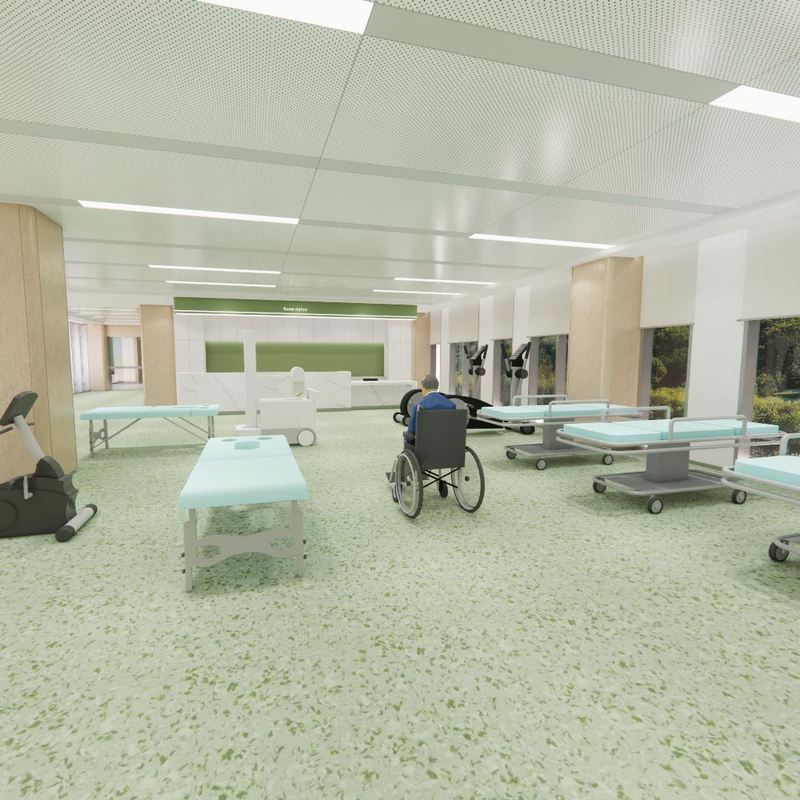 Lumina Health/Seria Infinity: Antymikrobowe, łatwe w czyszczeniu podłogi komercyjne dla domów opieki