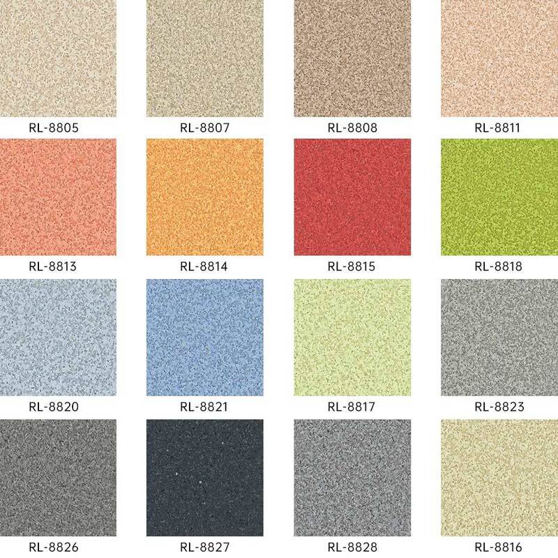 Odporna na uderzenia jednorodna podłoga z powierzchnią antyryskową dla pokoi pacjentów w domach opieki