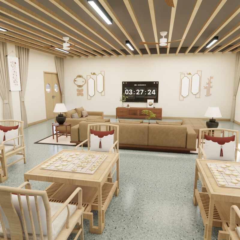 Odporna na plamy, odporna na promieniowanie UV, jednorodna podłoga zoptymalizowana dla nasłonecznionych przestrzeni wspólnych w domach opieki