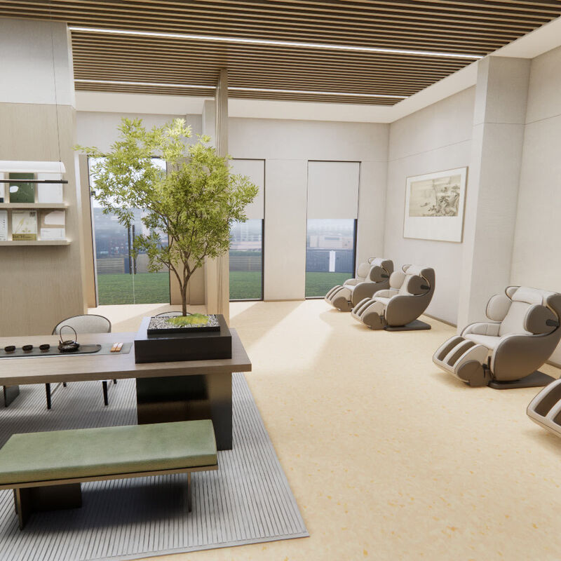 Odporna na plamy, odporna na promieniowanie UV, jednorodna podłoga zoptymalizowana dla nasłonecznionych przestrzeni wspólnych w domach opieki