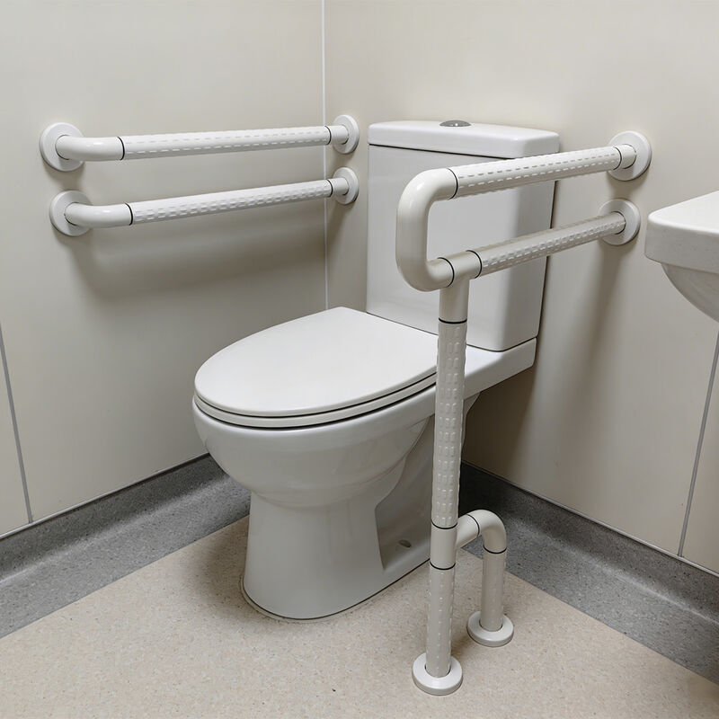 Relle RL-U1854 U-kształtny dwuwarstwowy uchwyt toaletowy - antykolizyjny, antybakteryjny do szpitala/domu opieki (możliwość personalizacji)